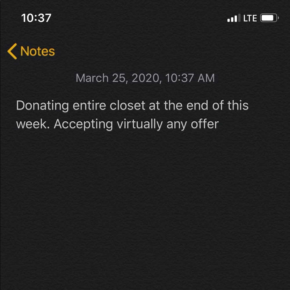CLOSET CLEANOUT